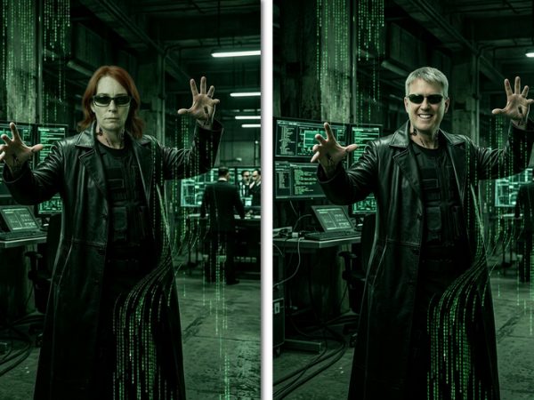 AI version of MNT-EC Center Director Billie Copley and PI Dr. Jared Ashcroft.