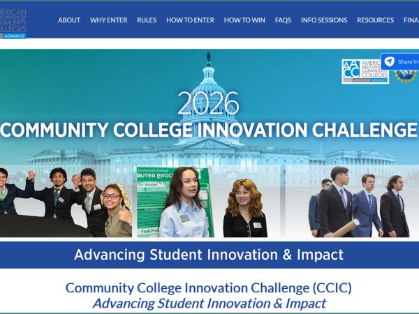 2026 Community College Innovation Challenge from AACC website page.